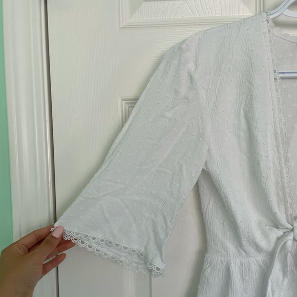 White tie peplum top - Picture 3 of 5